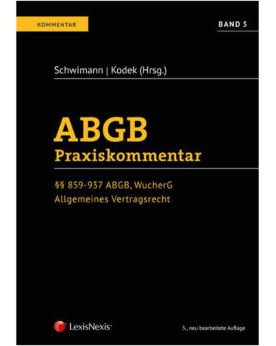 ABGB Praxiskommentar Band&nbsp5, 5.&nbspAuflage